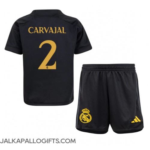 Real Madrid Daniel Carvajal #2 Kolmas Peliasu Lasten 2023-24 Lyhythihainen (+ Lyhyet housut)